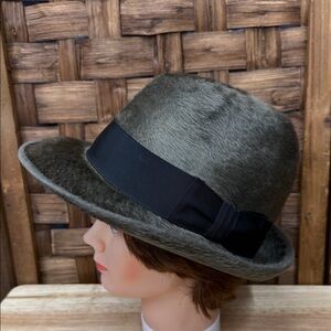 Vintage Biltmore Canadian Beaver de luxe Stylish Gray Fur Fedora Hat